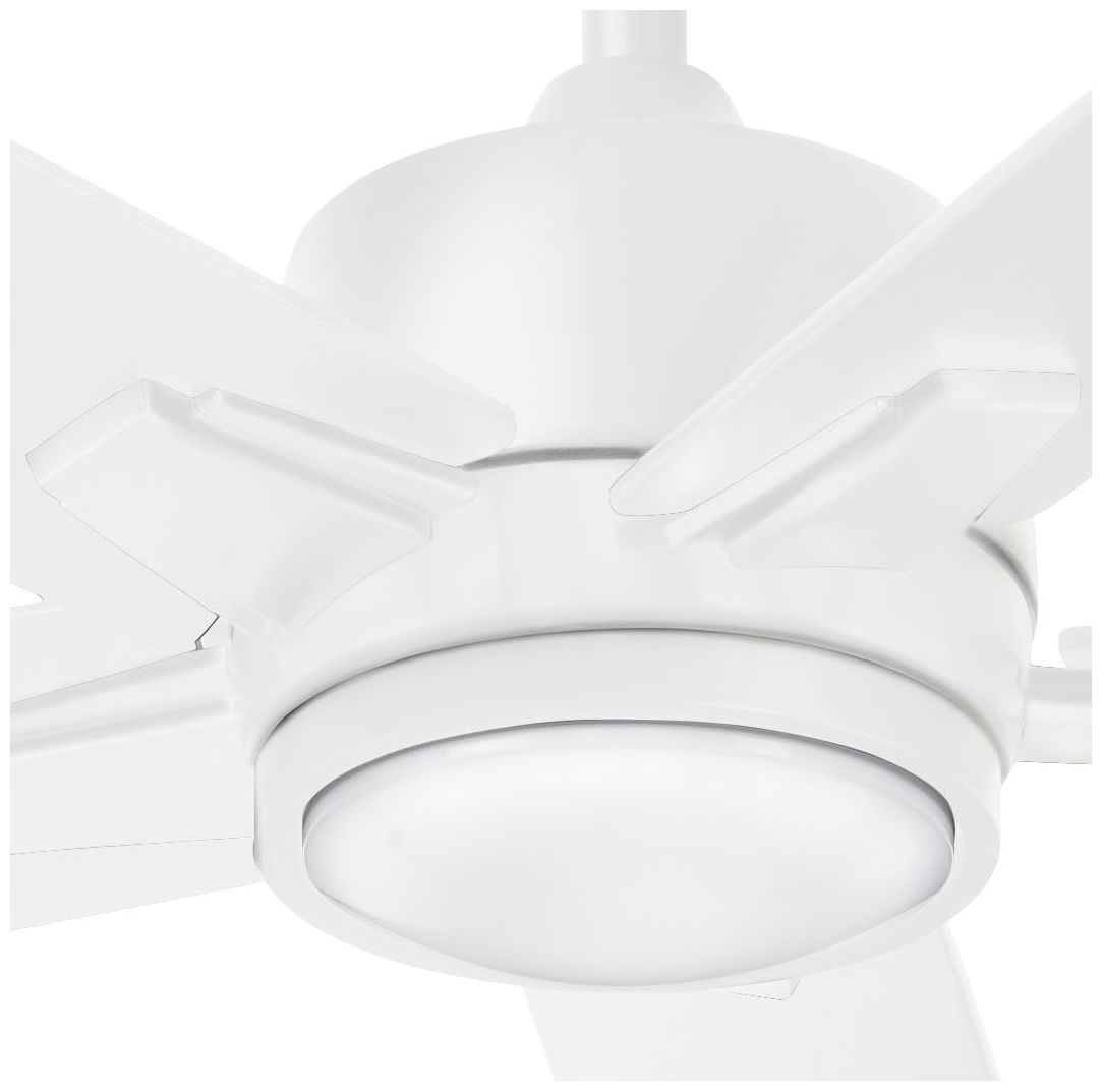 Image 4 Minka Aire Stout 54-inch LED Flat White Indoor Ceiling Fan more views