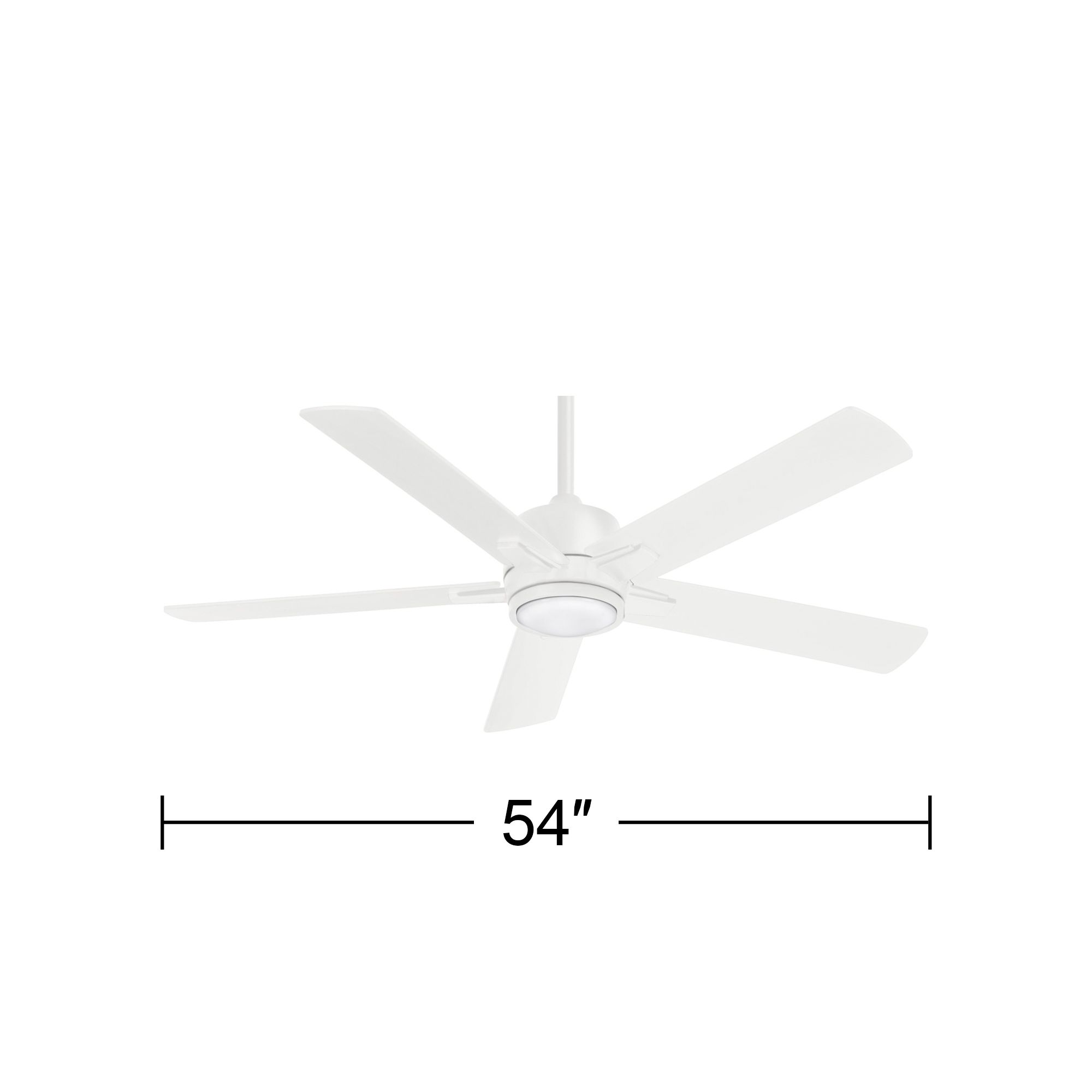 Image 6 Minka Aire Stout 54-inch LED Flat White Indoor Ceiling Fan more views