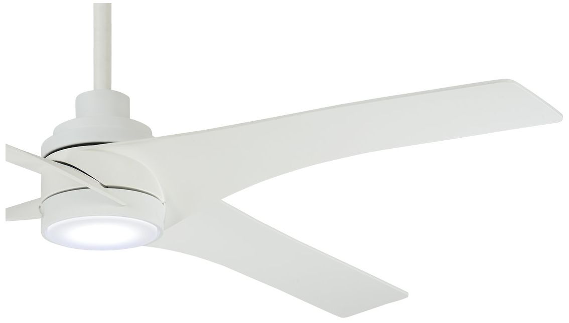 Image 5 Minka Aire Swept 56-inch LED Flat White Indoor Ceiling Fan more views