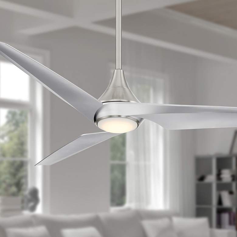 Image 1 Minka-Aire Switch 60-in LED Brushed Nickel 3-Blade Dual Mount Ceiling Fan