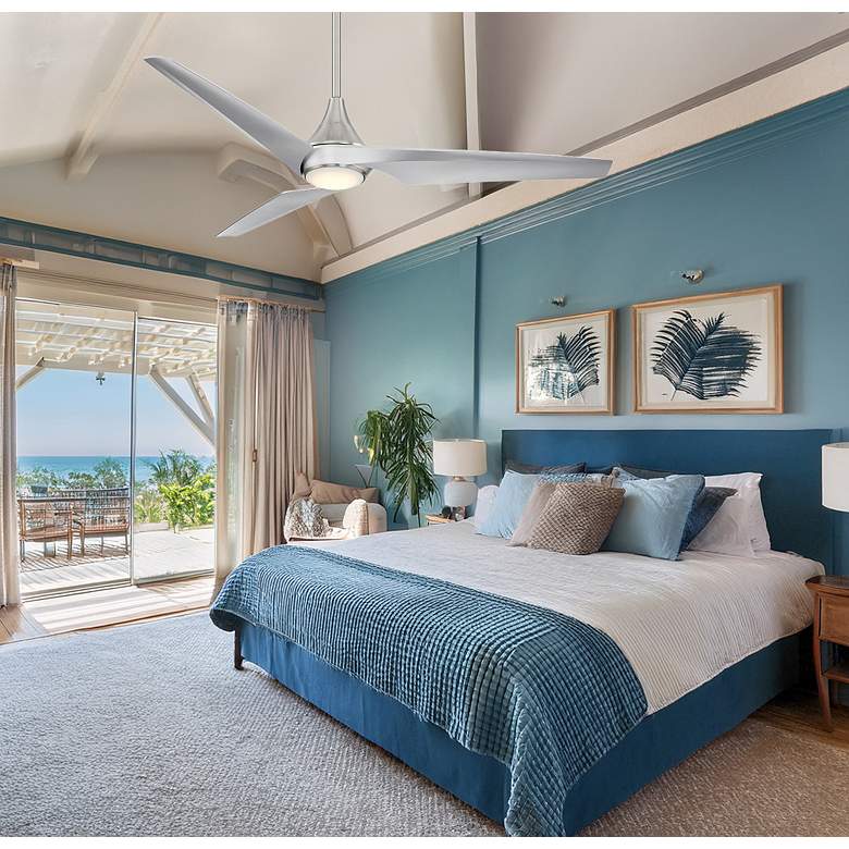 Image 4 Minka-Aire Switch 60-in LED Brushed Nickel 3-Blade Dual Mount Ceiling Fan more views