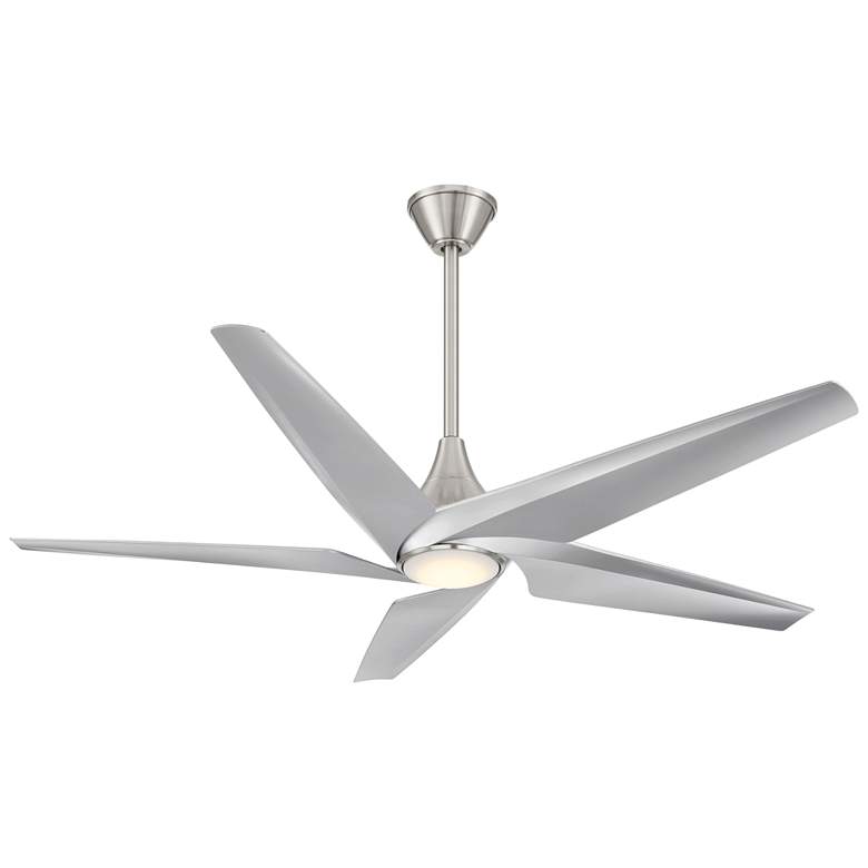 Image 1 Minka-Aire Switch 60-in LED Brushed Nickel 5-Blade Dual Mount Ceiling Fan