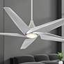 Thumbnail3 of Minka-Aire Switch 60-in LED Brushed Nickel 5-Blade Dual Mount Ceiling Fan more views