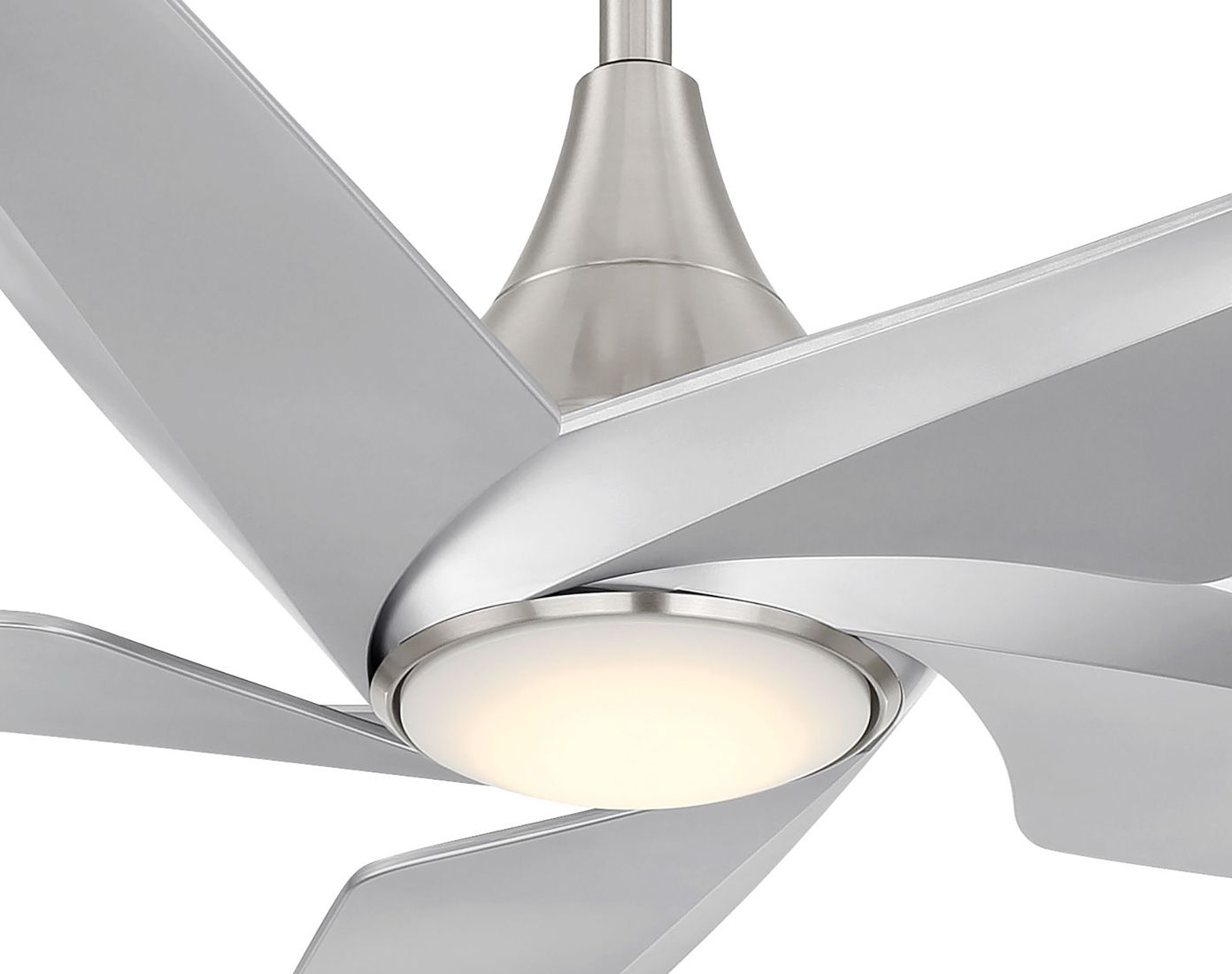 Minka-Aire Switch 60-in LED Brushed Nickel 5-Blade Dual Mount Ceiling Fan