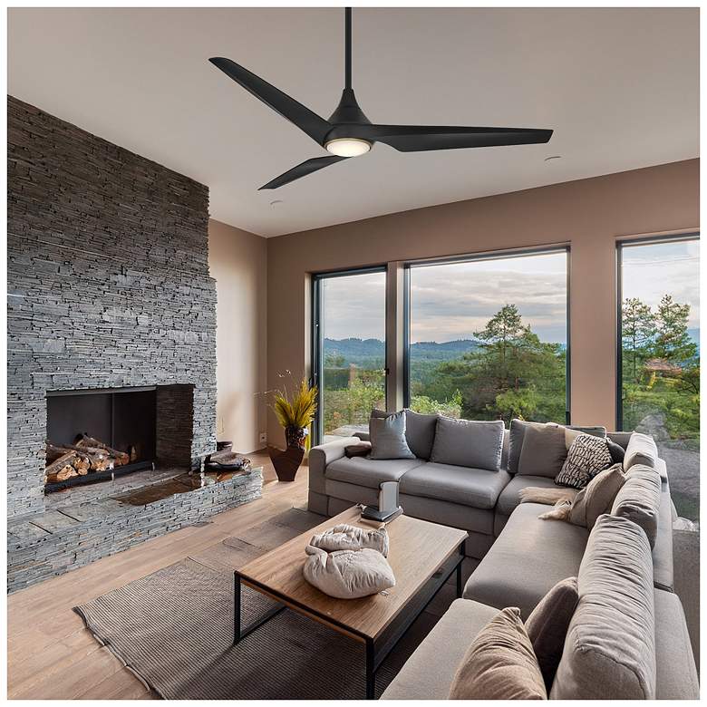 Image 3 Minka-Aire Switch 60-in LED Coal Black 3-Blade Dual Mount Ceiling Fan more views