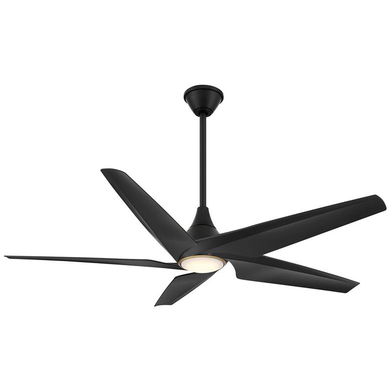 Image 1 Minka-Aire Switch 60-in LED Coal Black 5-Blade Dual Mount Ceiling Fan