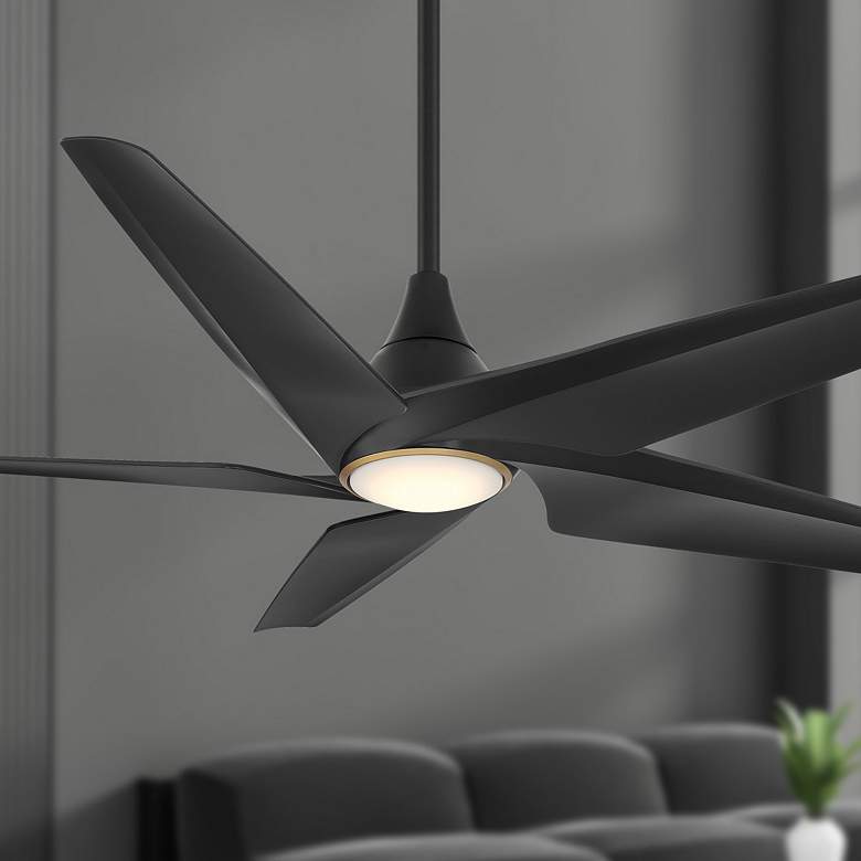 Image 3 Minka-Aire Switch 60-in LED Coal Black 5-Blade Dual Mount Ceiling Fan more views