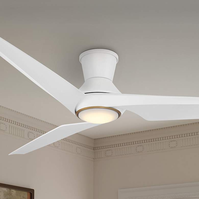 Image 1 Minka-Aire Switch 60-in LED Flat White 3-Blade Dual Mount Ceiling Fan