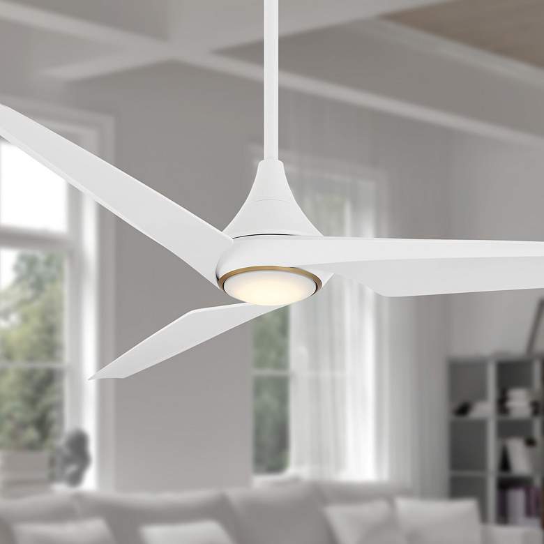 Image 3 Minka-Aire Switch 60-in LED Flat White 3-Blade Dual Mount Ceiling Fan more views