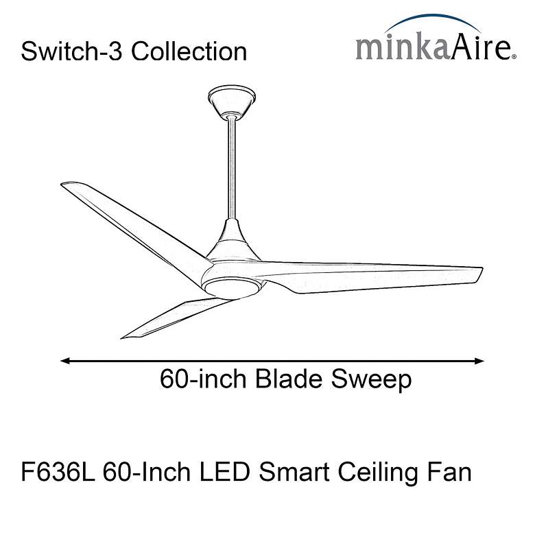Image 7 Minka-Aire Switch 60-in LED Flat White 3-Blade Dual Mount Ceiling Fan more views