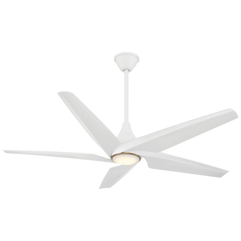 Image 1 Minka-Aire Switch 60-in LED Flat White 5-Blade Dual Mount Ceiling Fan