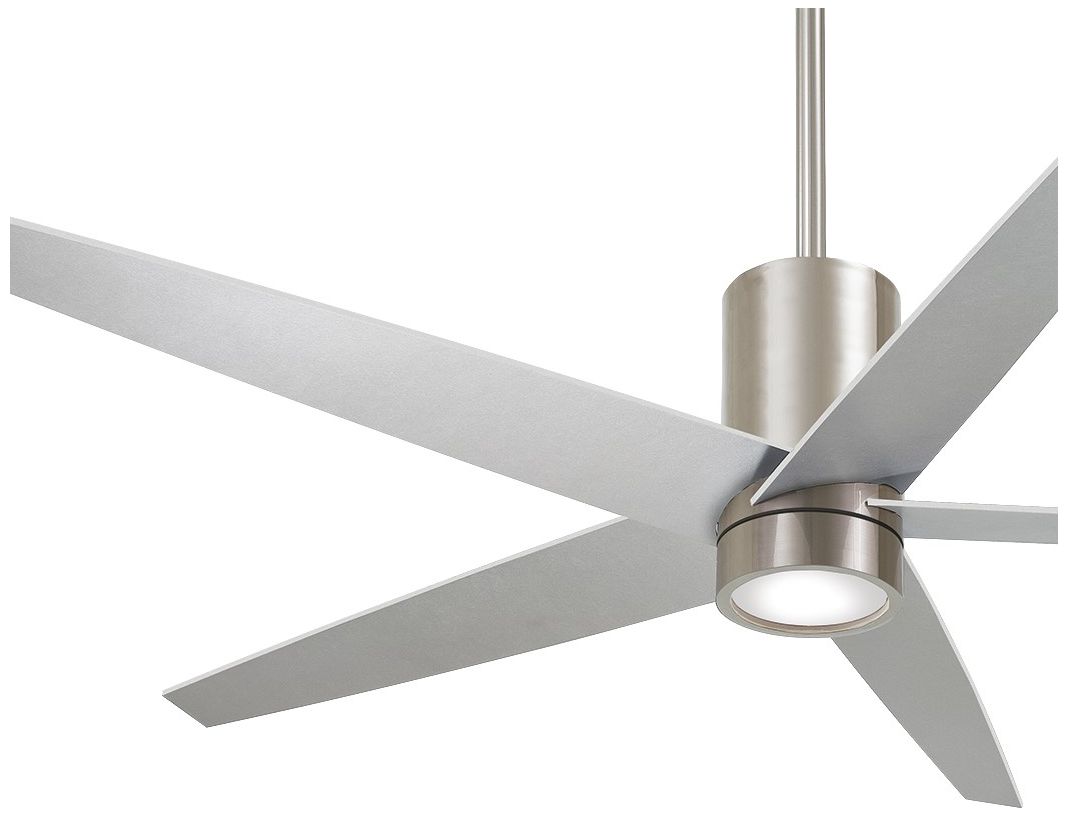 Image 4 Minka Aire Symbio 56-inch LED Brushed Nickel Indoor Ceiling Fan more views