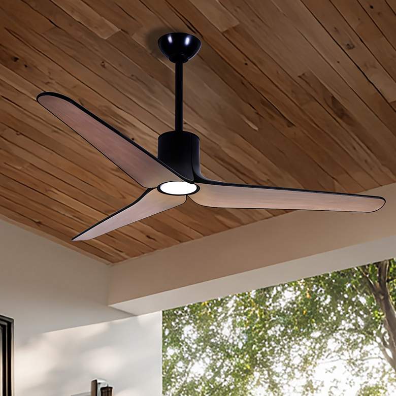 Image 1 Minka-Aire Tempri 56-in LED Coal Black Indoor/Outdoor 3-Blade Ceiling Fan