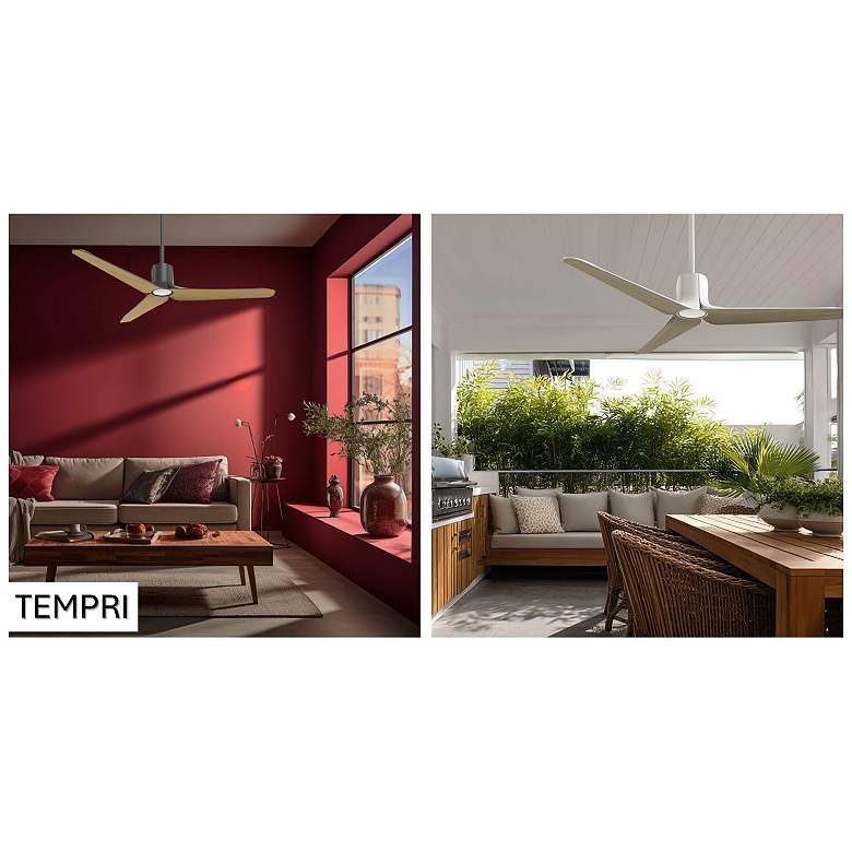 Image 2 Minka-Aire Tempri 56-in LED Coal Black Indoor/Outdoor 3-Blade Ceiling Fan more views