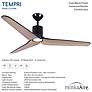 7_Minka-Aire Tempri 56-in LED Coal Black Indoor/Outdoor 3-Blade Ceiling Fan more views