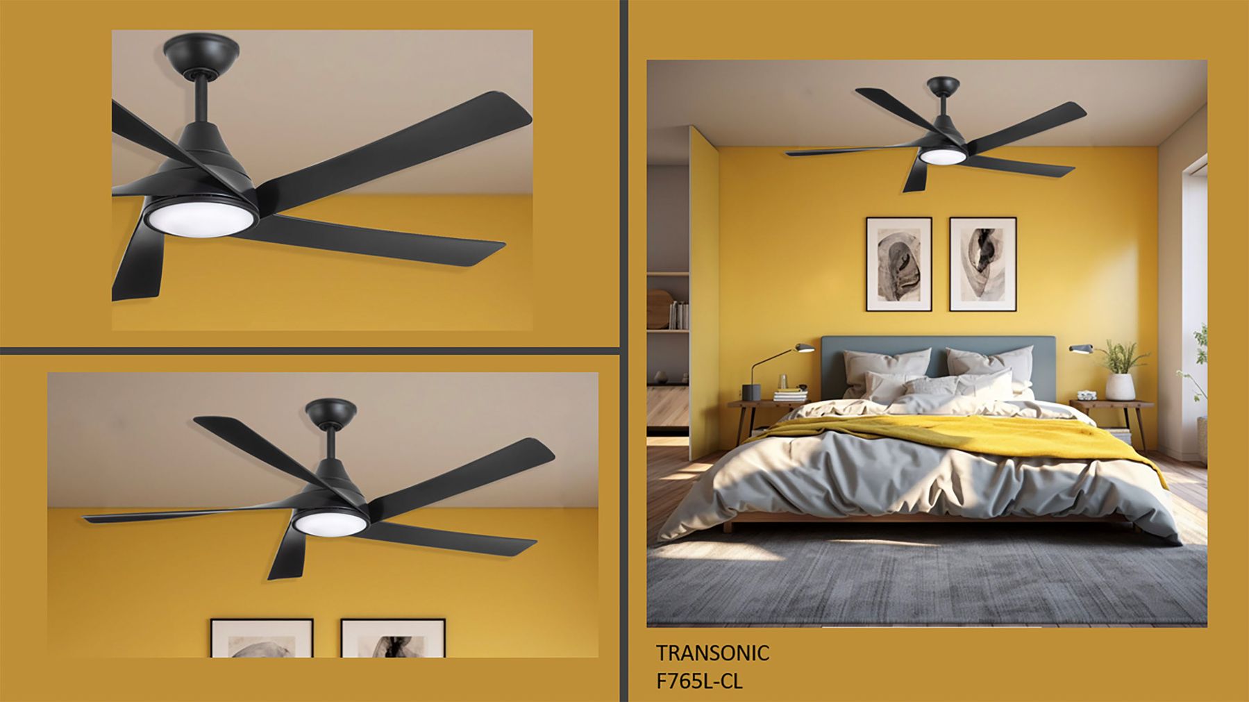 Minka Aire Transonic 56-Inch LED Black Ceiling Fan