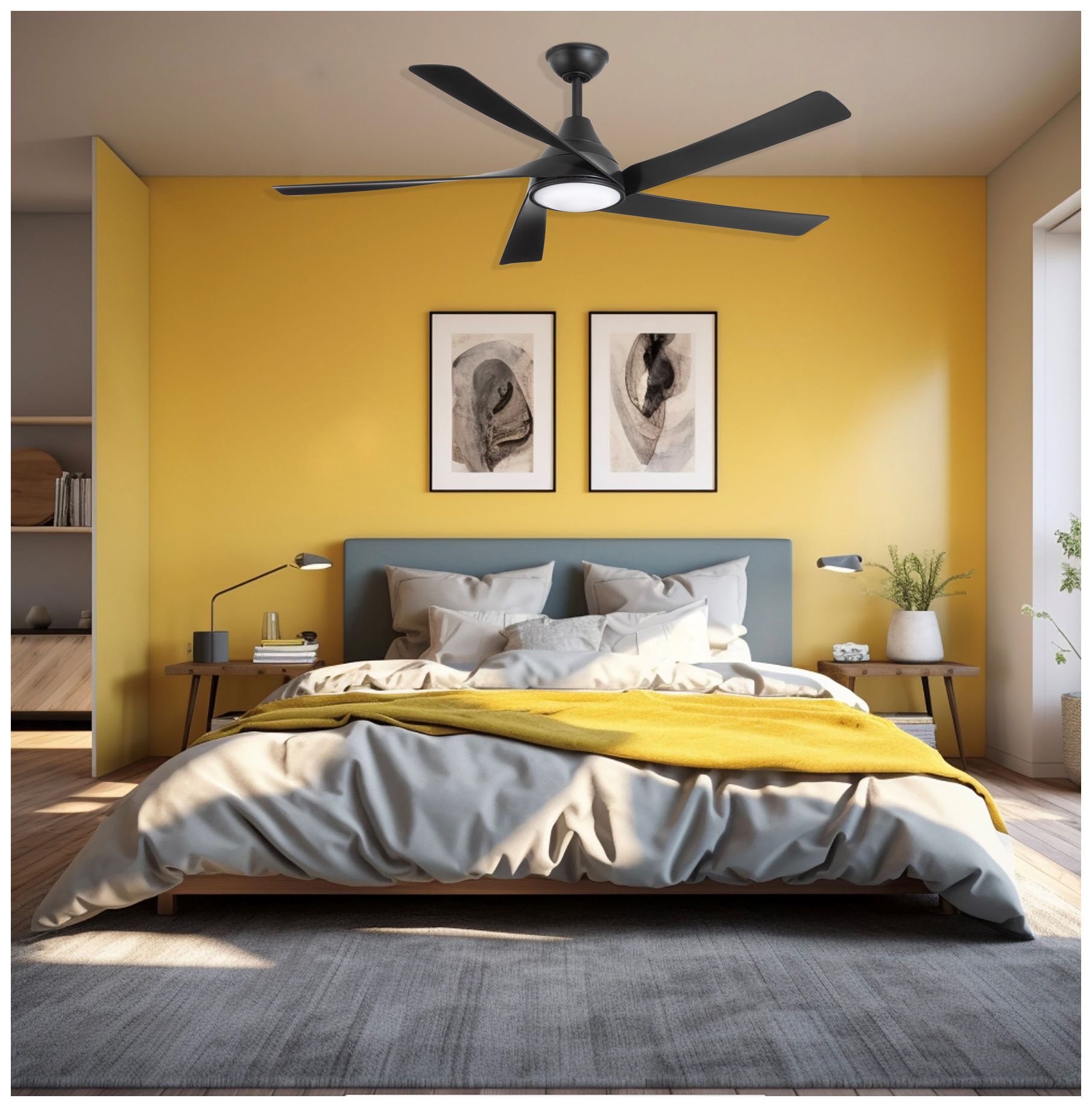 Image 5 Minka Aire Transonic 56-Inch LED Black Ceiling Fan more views