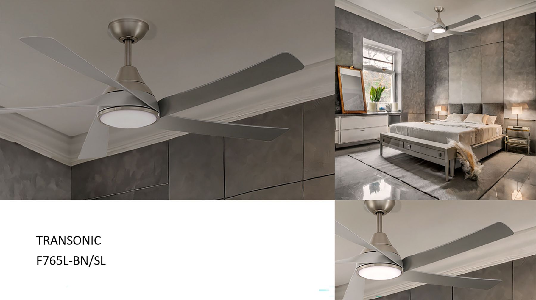 Minka Aire Transonic 56-Inch LED Brushed Nickel Ceiling Fan