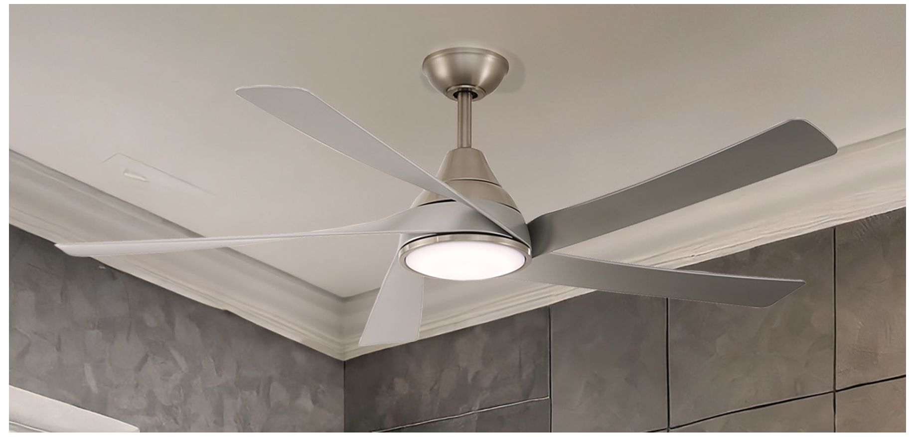 Image 7 Minka Aire Transonic 56-Inch LED Brushed Nickel Ceiling Fan more views