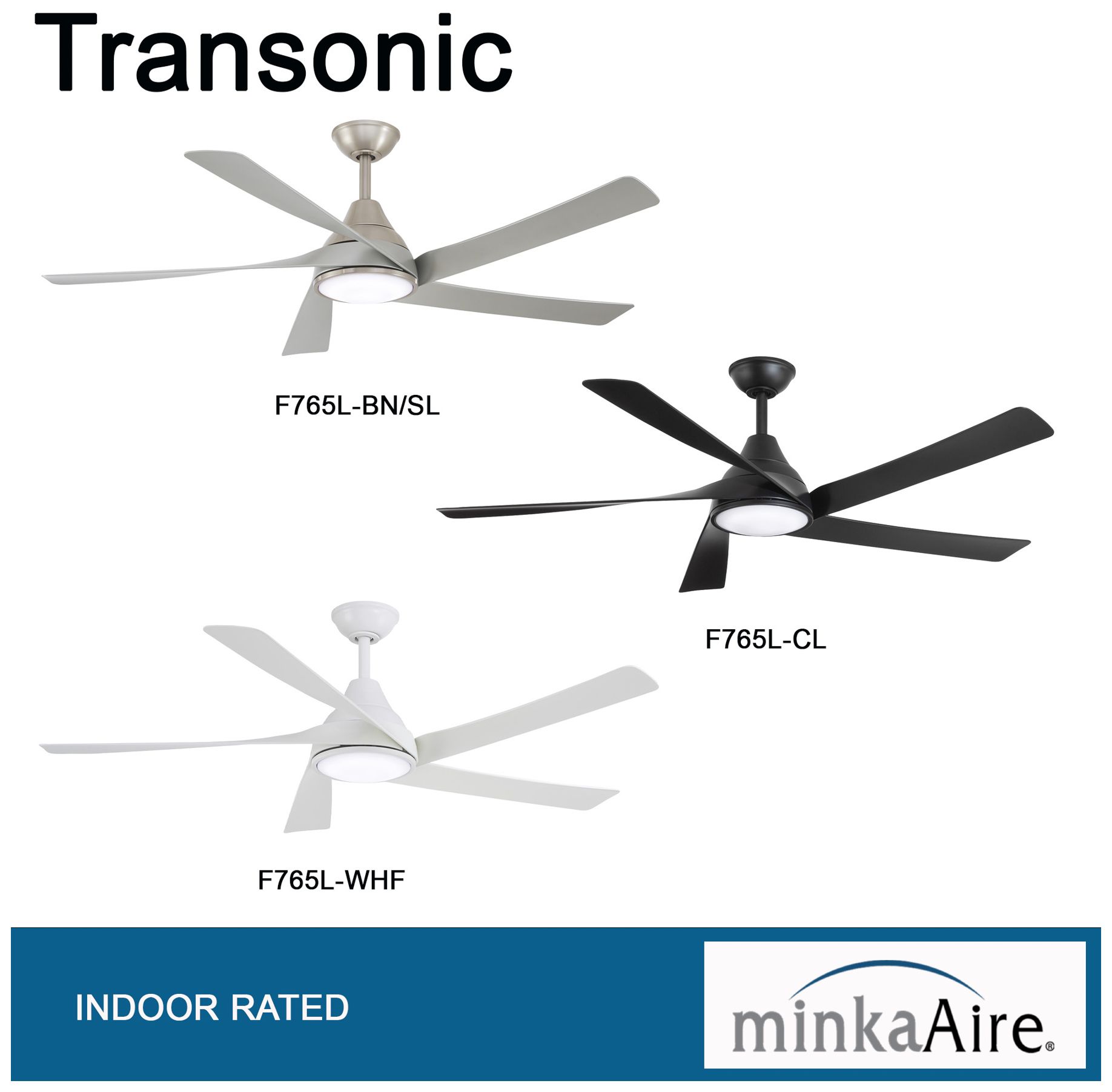 Minka Aire Transonic 56-Inch LED Brushed Nickel Ceiling Fan