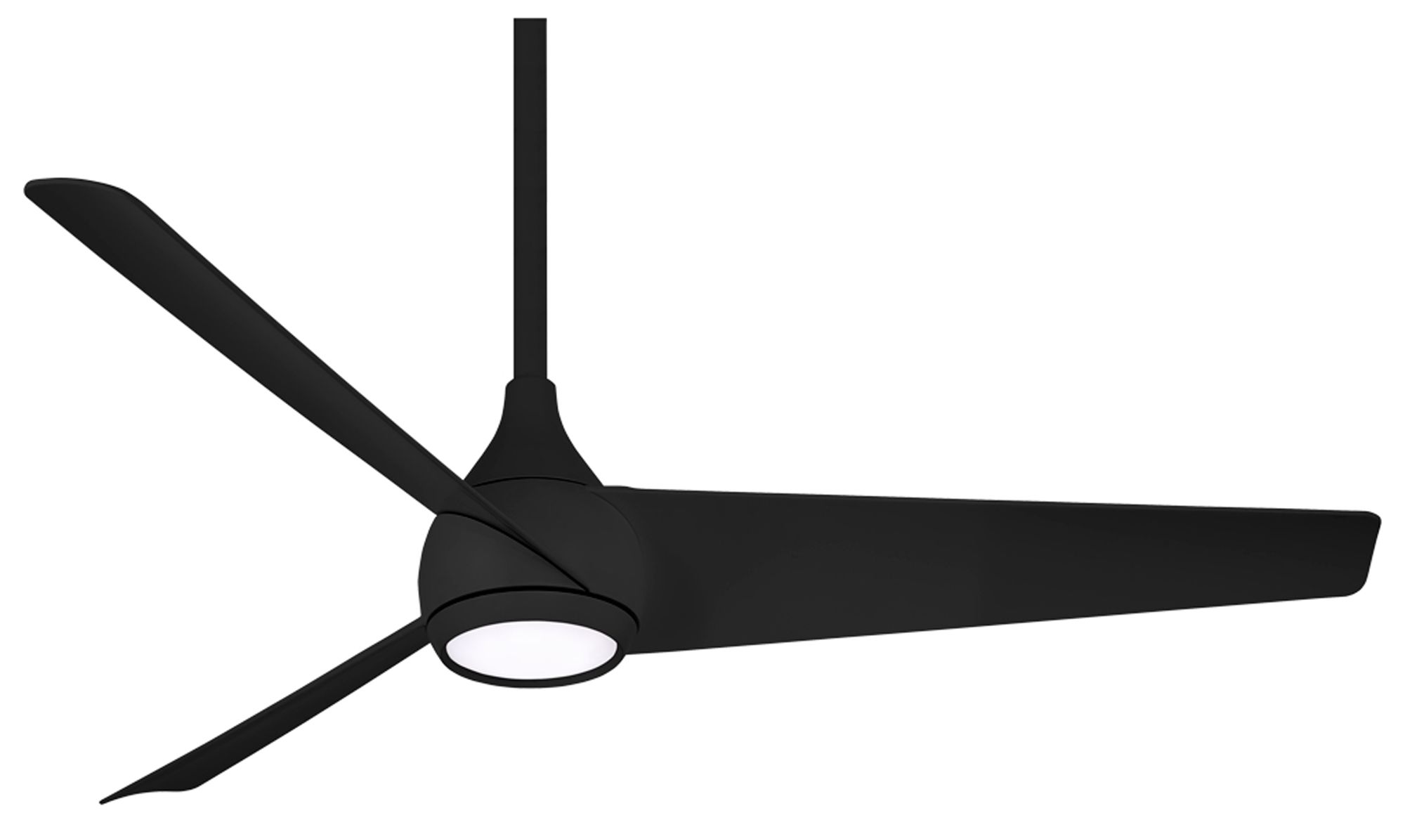 Image 2 Minka Aire Twist 52-in LED Coal Black Indoor Smart Ceiling Fan with Remote