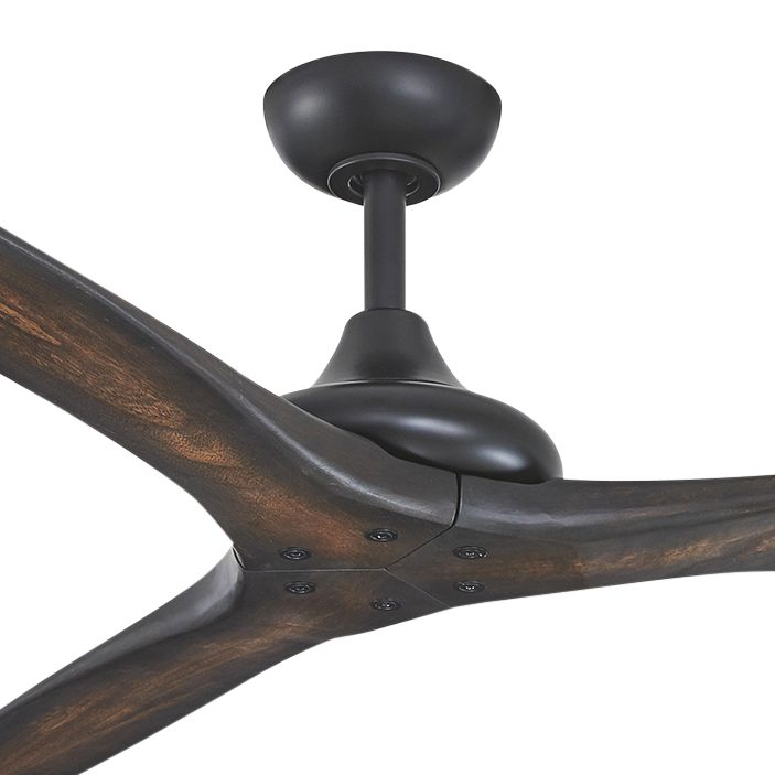 Image 4 Minka Aire Vapor 60-in LED Black and Koa Indoor Ceiling Fan with Remote more views
