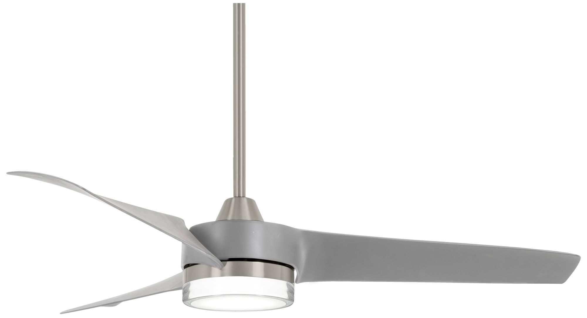 Image 2 Minka-Aire Veer 56-inch LED Brushed Nickel and Silver Ceiling Fan