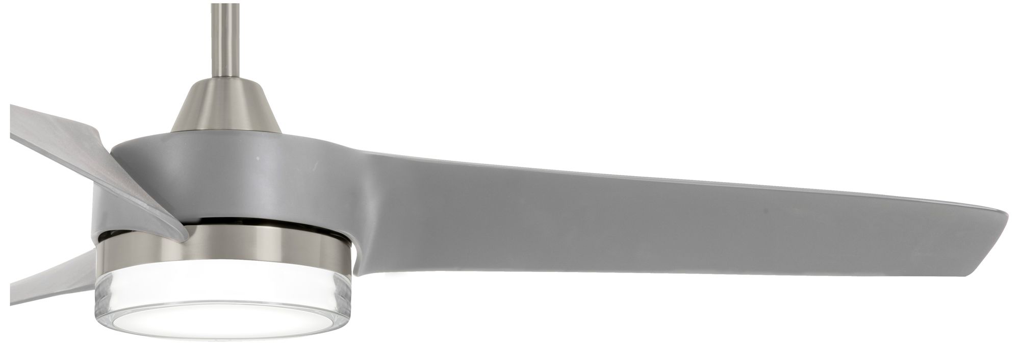 Image 3 Minka-Aire Veer 56-inch LED Brushed Nickel and Silver Ceiling Fan more views