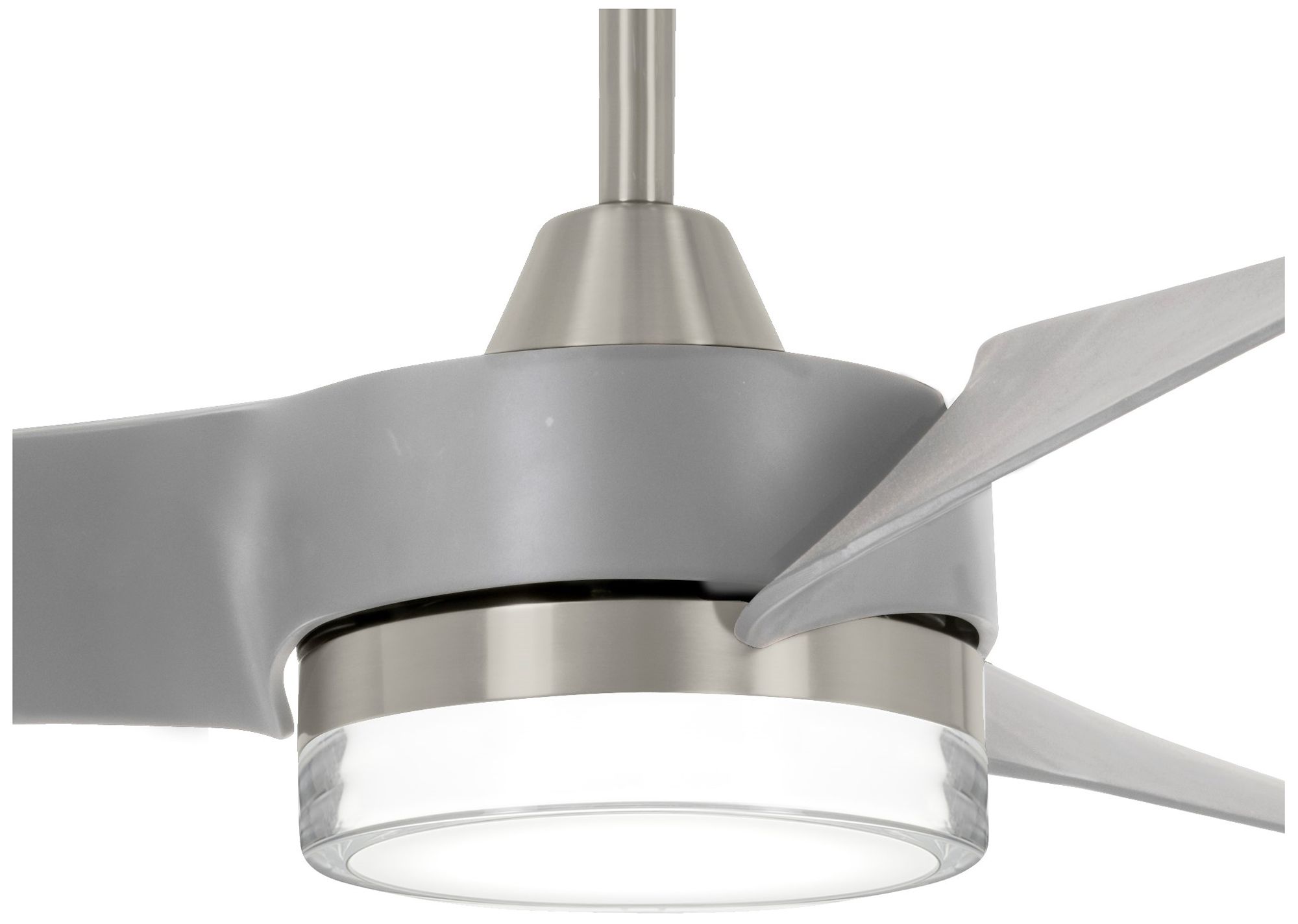 Image 4 Minka-Aire Veer 56-inch LED Brushed Nickel and Silver Ceiling Fan more views