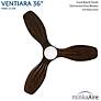 4_Minka-Aire Ventiara 36-in LED Coal Black Indoor/Outdoor 3-Blade Ceiling Fan more views