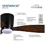 6_Minka-Aire Ventiara 52-in LED Coal Black Indoor/Outdoor 3-Blade Ceiling Fan more views