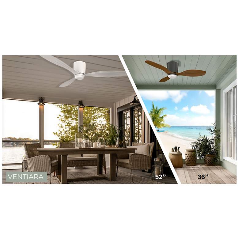 Image 2 Minka-Aire Ventiara 52-in LED Flat White Indoor/Outdoor 3-Blade Ceiling Fan more views