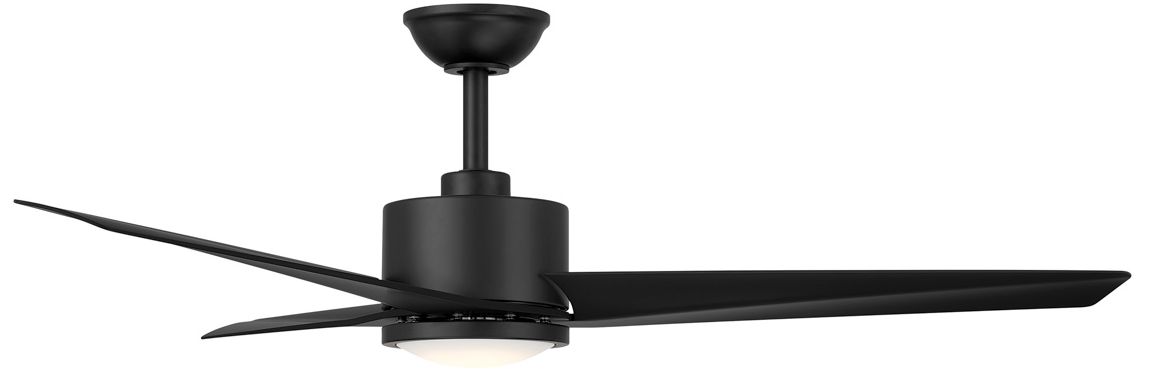 Image 6 Minka Aire Verna 52-in CCT LED Coal Black Indoor 3-Blade Ceiling Fan more views