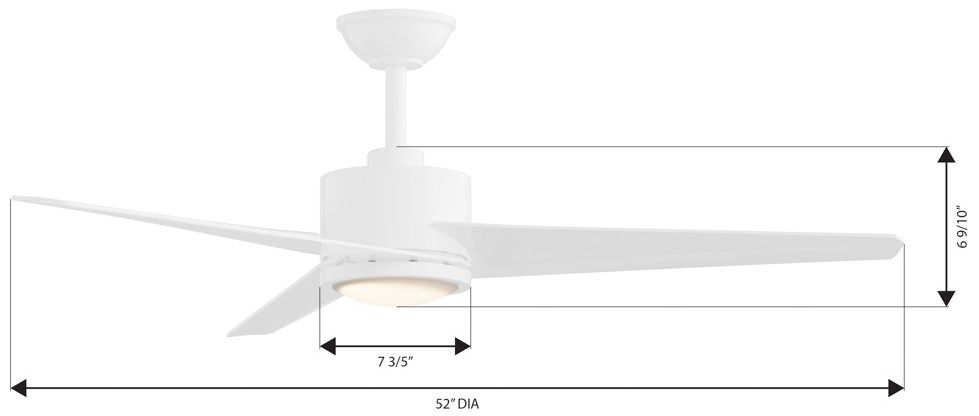Image 3 Minka Aire Verna 52-in CCT LED Flat White Indoor 3-Blade Ceiling Fan more views