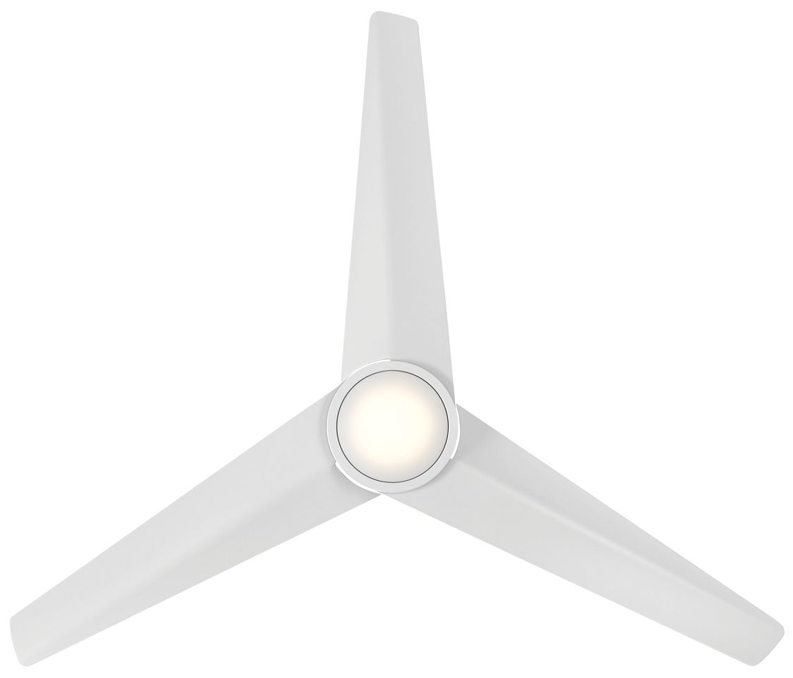 Minka Aire Verna 52-in CCT LED Flat White Indoor 3-Blade Ceiling Fan