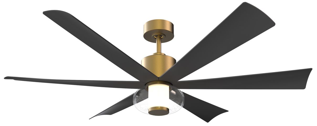 Image 2 Minka Aire Veyra 56-in CCT LED Legacy Brass Indoor 6-Blade Ceiling Fan