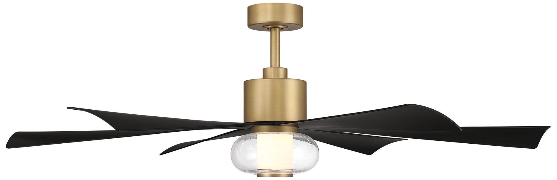 Image 5 Minka Aire Veyra 56-in CCT LED Legacy Brass Indoor 6-Blade Ceiling Fan more views