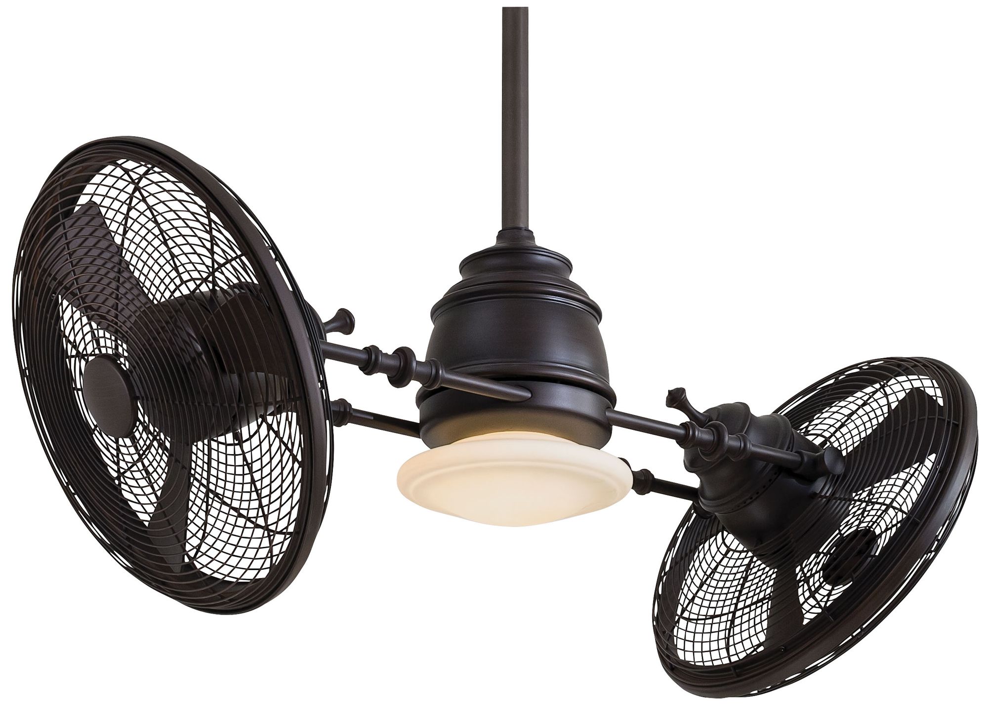 Image 2 Minka-Aire Vintage Gyro 42in LED Kocoa 6Blade Ceiling Fan with Wall Control
