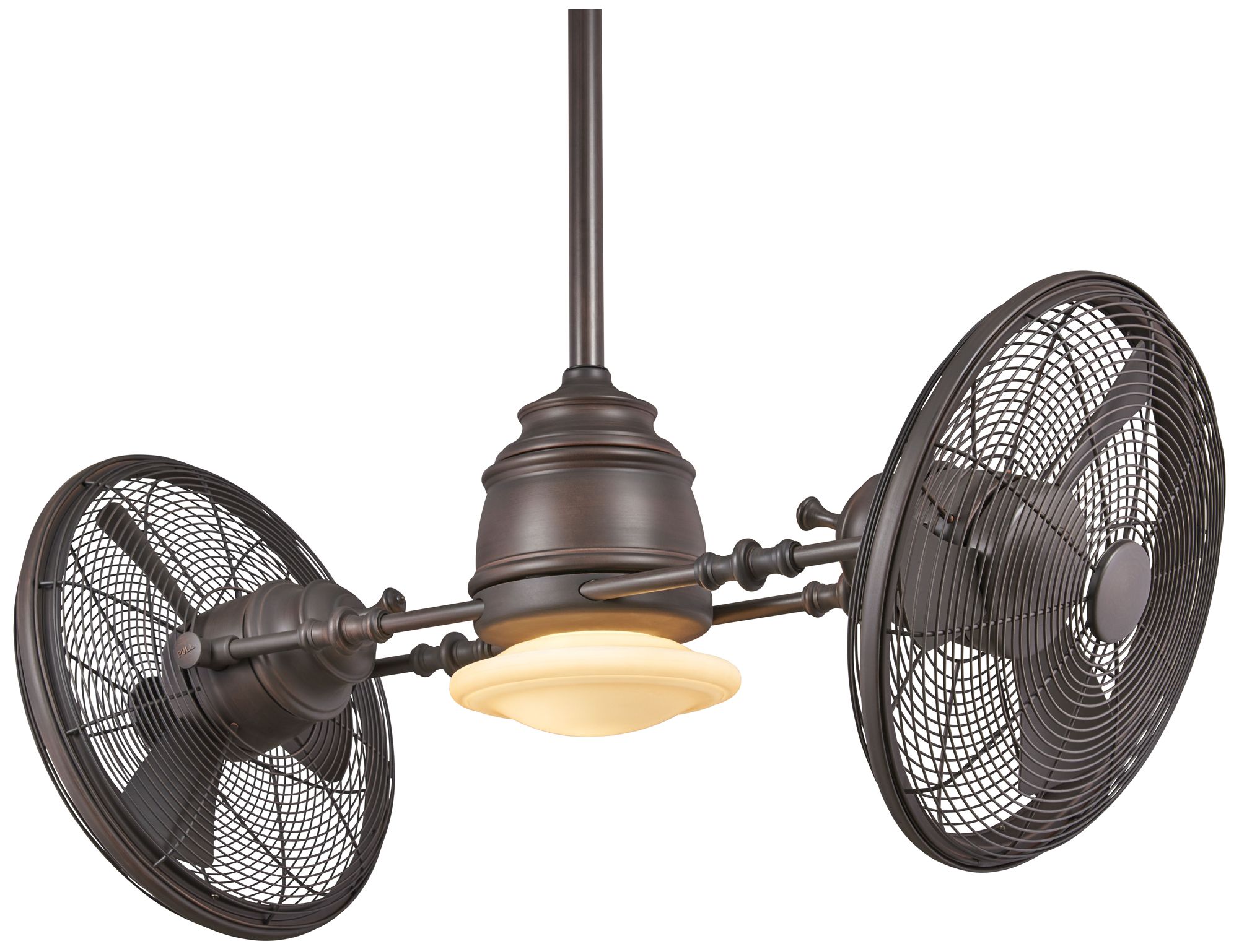 Image 3 Minka-Aire Vintage Gyro 42in LED Kocoa 6Blade Ceiling Fan with Wall Control more views