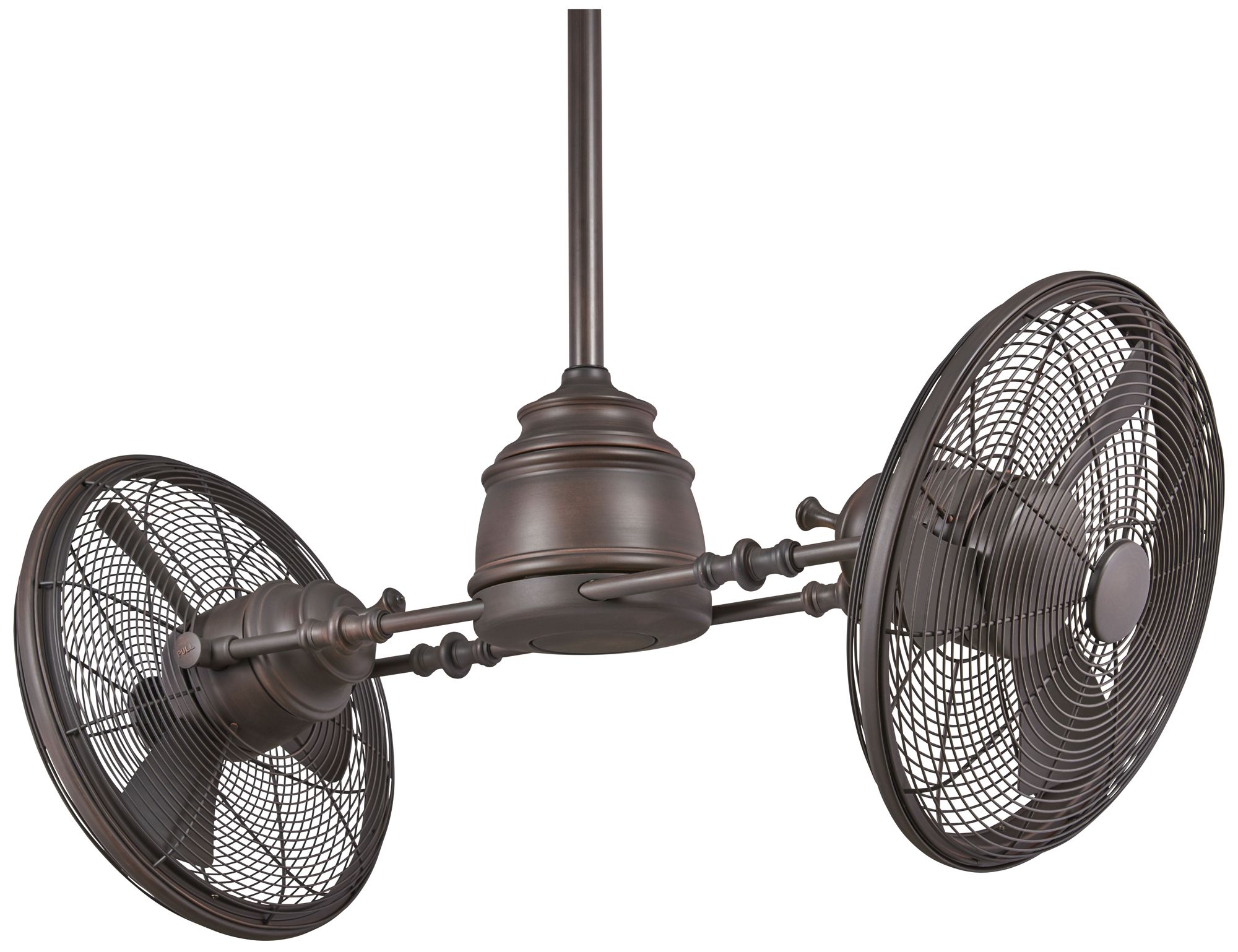 Image 4 Minka-Aire Vintage Gyro 42in LED Kocoa 6Blade Ceiling Fan with Wall Control more views