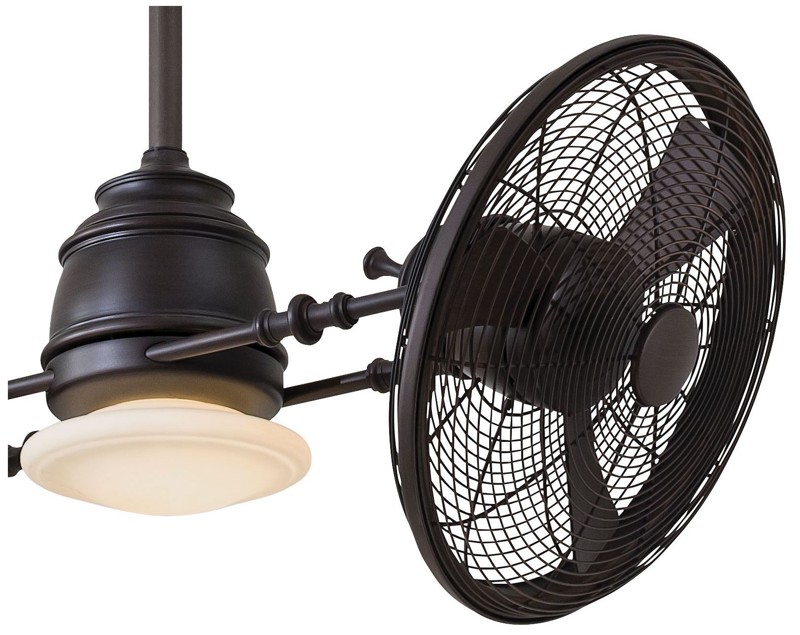 Image 5 Minka-Aire Vintage Gyro 42in LED Kocoa 6Blade Ceiling Fan with Wall Control more views