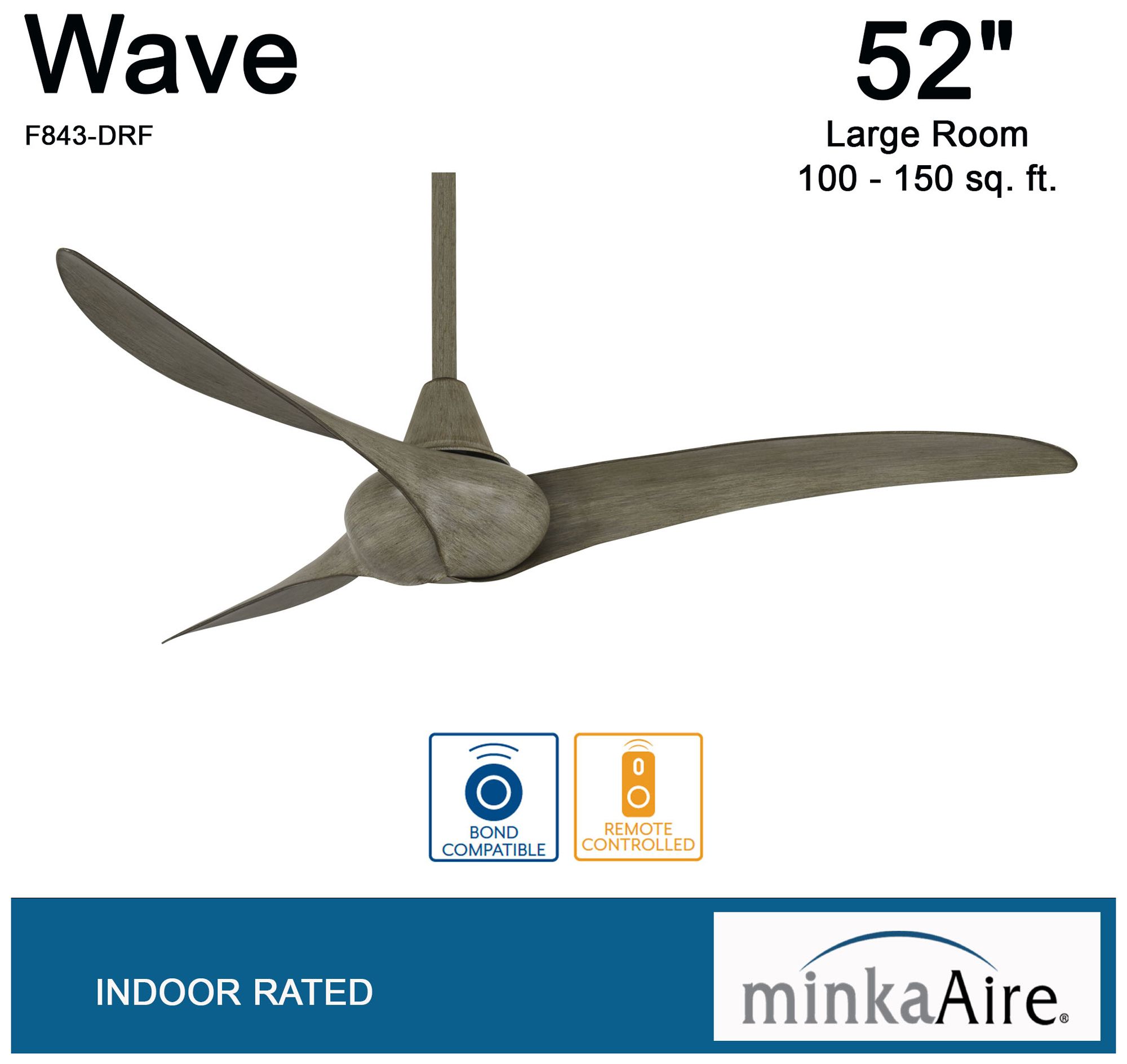 Image 4 Minka Aire Wave 52-inch Driftwood Indoor Ceiling Fan with Remote more views