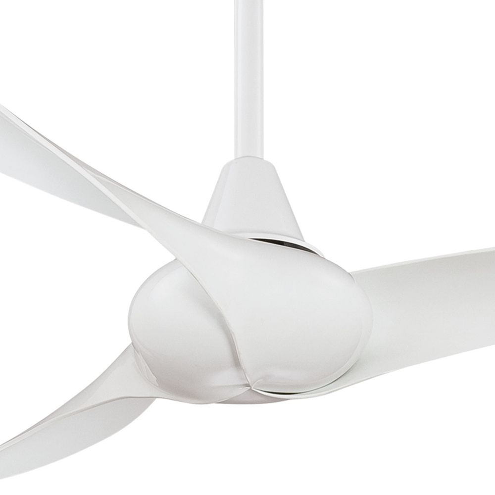 Image 3 Minka Aire Wave 52-inch White 3-Blade Indoor Ceiling Fan with Remote more views