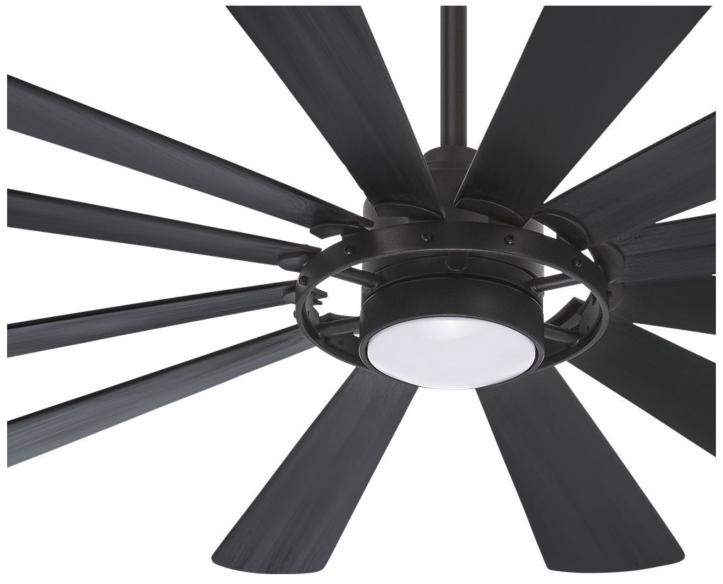 Image 3 Minka-Aire Windmolen 65-in LED Textured Coal Outdoor Smart Ceiling Fan more views