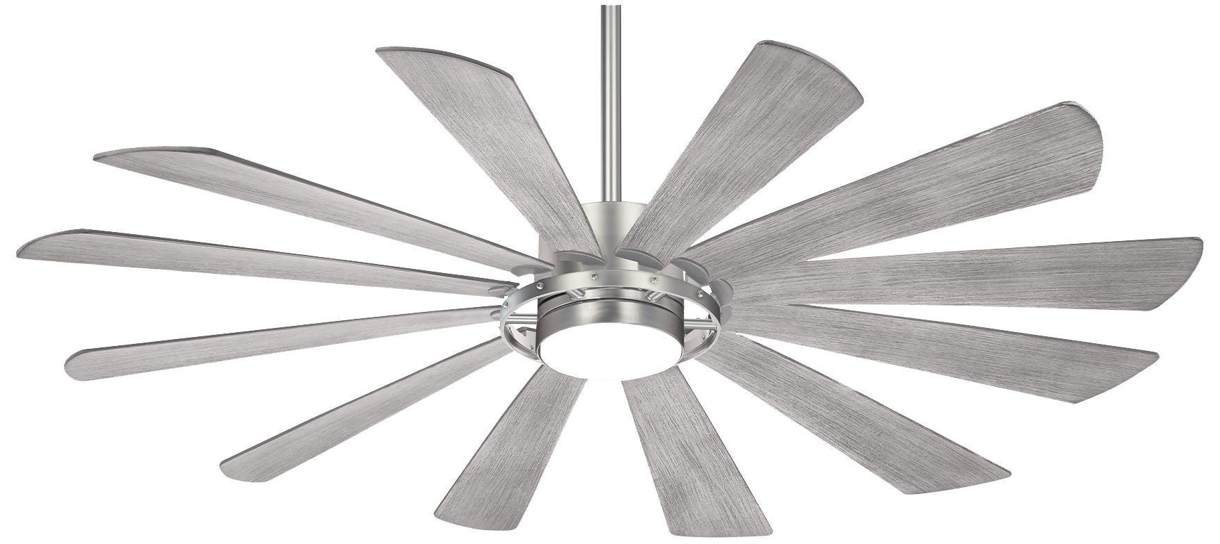 Image 2 Minka-Aire Windmolen 65-inch LED Brushed Steel Outdoor Smart Ceiling Fan