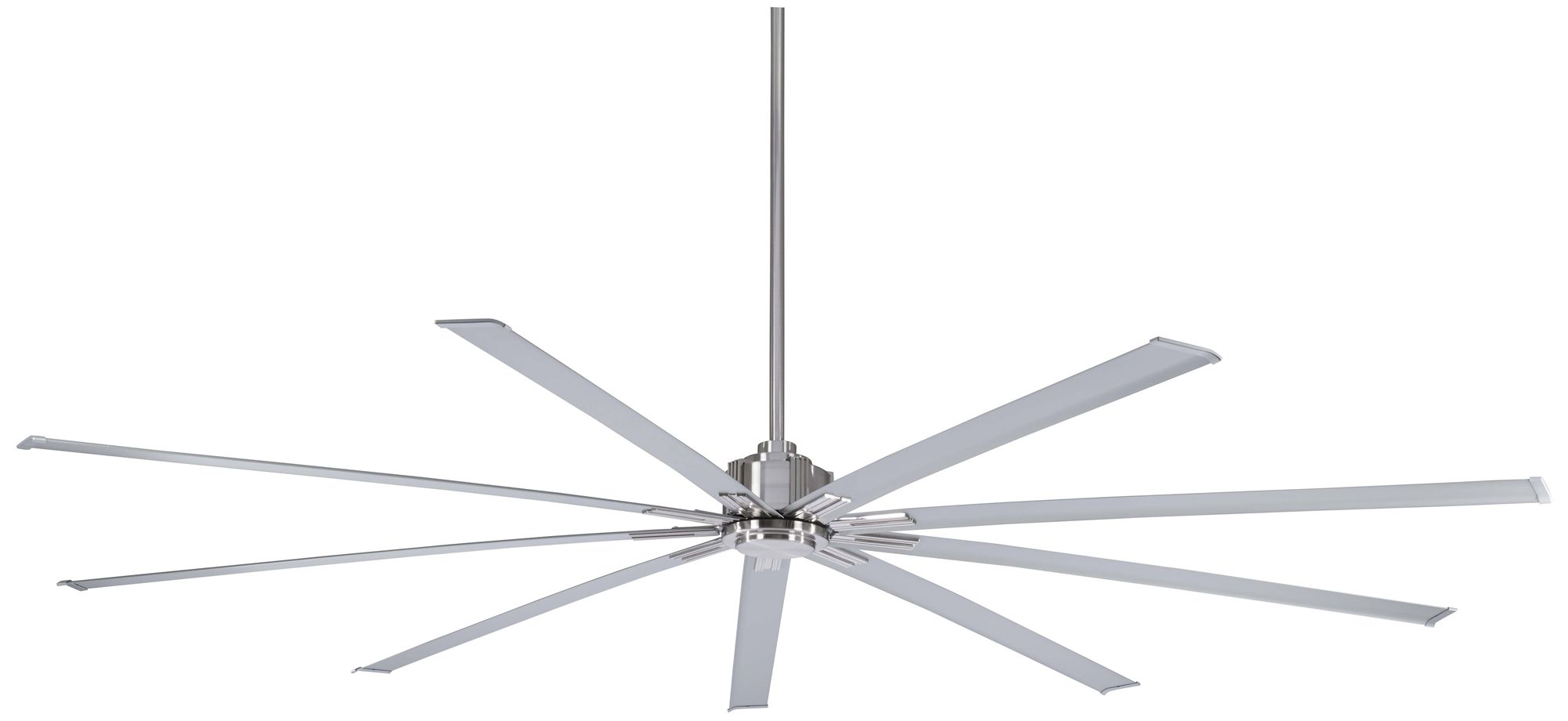 Image 2 Minka Aire Xtreme 96-inch Brushed Nickel Indoor 9-Blade Ceiling Fan
