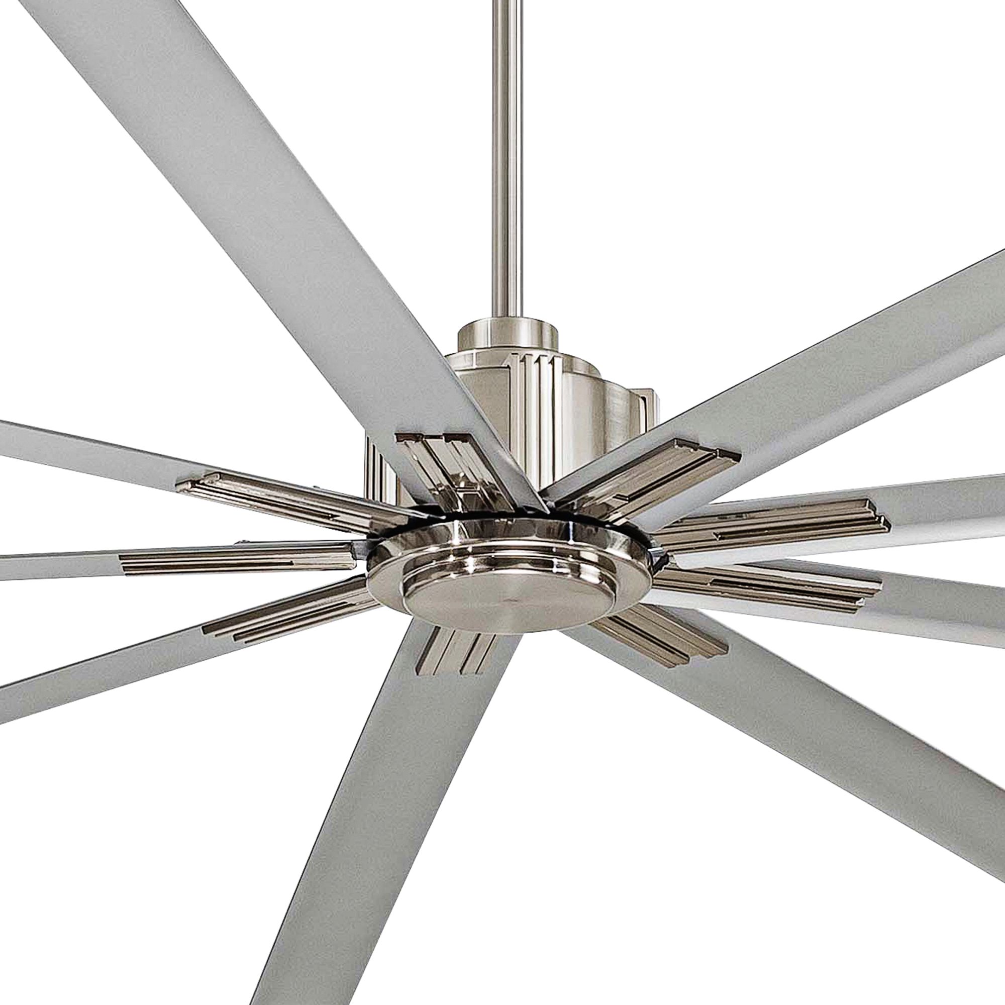 Image 3 Minka Aire Xtreme 96-inch Brushed Nickel Indoor 9-Blade Ceiling Fan more views