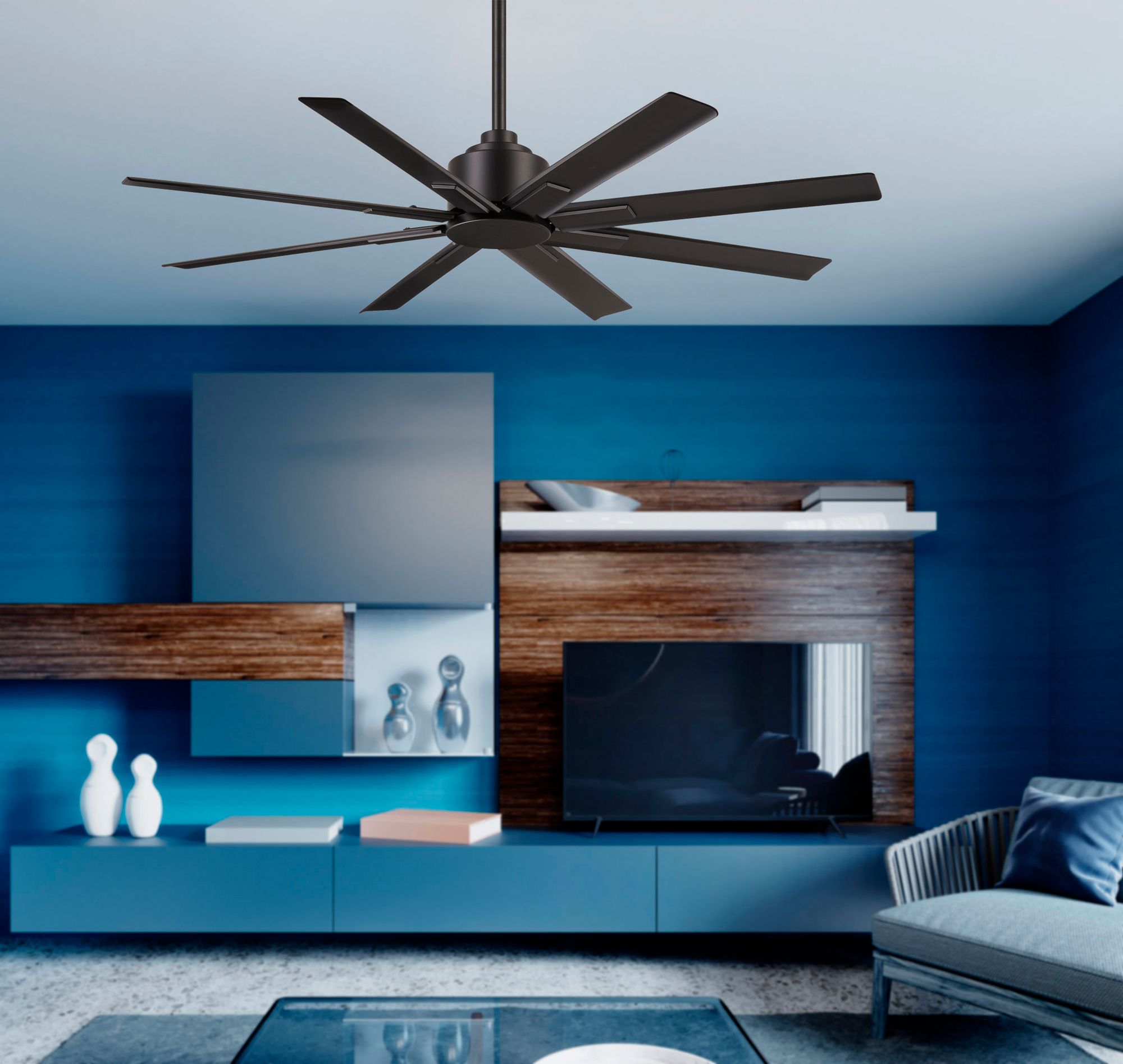 Image 5 Minka-Aire Xtreme H20 52-inch Black Outdoor Ceiling Fan with Remote Control more views