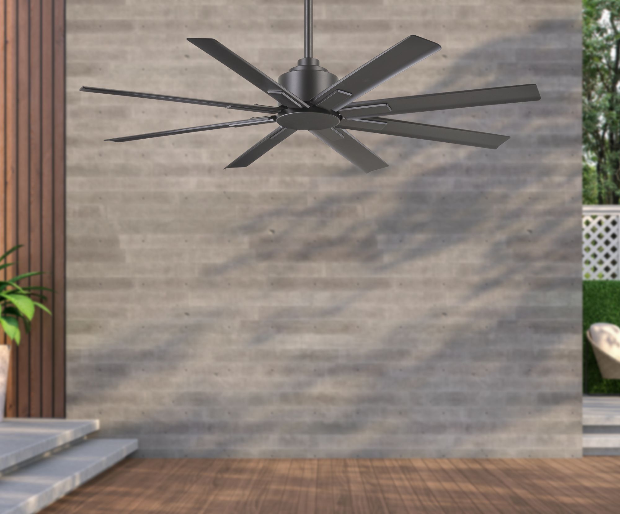 Image 5 Minka-Aire Xtreme H20 52-inch Smoked Iron Outdoor Ceiling Fan with Remote more views