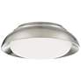 1_Minka Anastasia 15" Nickel and White Flush Mount LED Ceiling Light